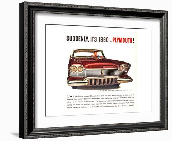 Plymouth - Suddenly It's 1960-null-Framed Art Print