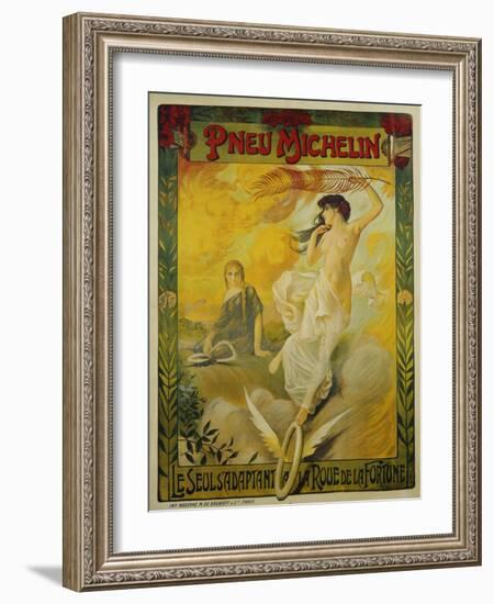 Pneu Michelin Advertisement Poster-null-Framed Giclee Print