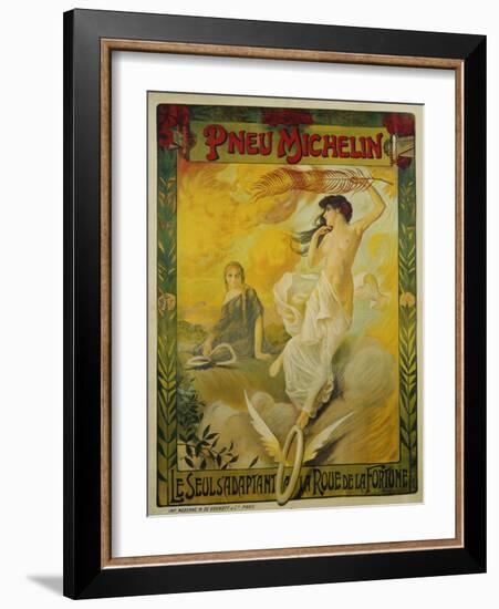 Pneu Michelin Advertisement Poster-null-Framed Giclee Print