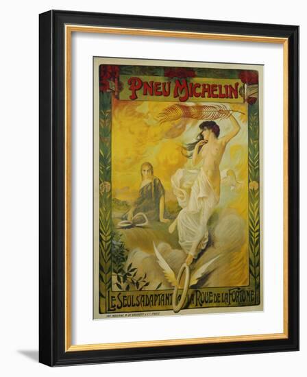 Pneu Michelin Advertisement Poster-null-Framed Giclee Print