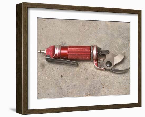 Pneumatic Compressed Air Driven Secateur Shears for Pruning Vines, Chateau Belingard, Bergerac-Per Karlsson-Framed Photographic Print
