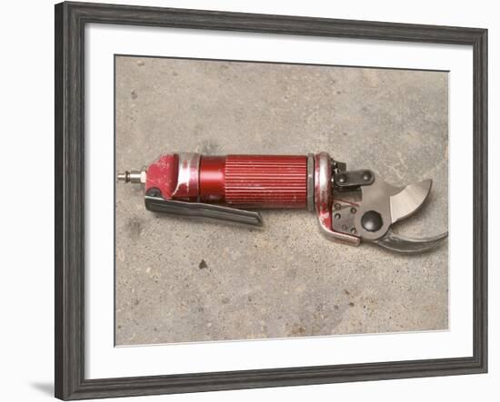 Pneumatic Compressed Air Driven Secateur Shears for Pruning Vines, Chateau Belingard, Bergerac-Per Karlsson-Framed Photographic Print