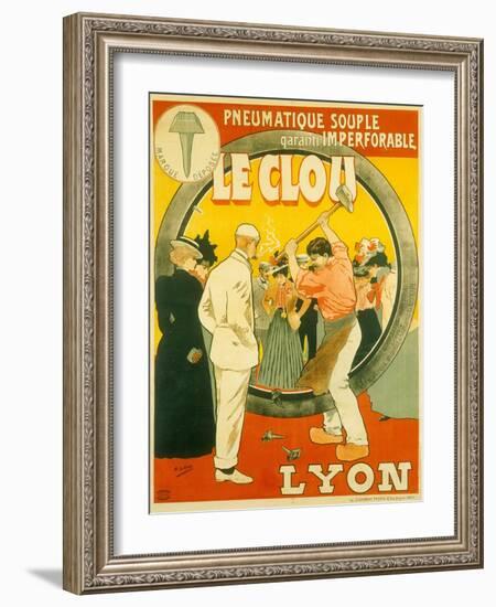 Pneumatique souple garanti imperforable Le Clou, Lyon-Henri Gray-Framed Giclee Print