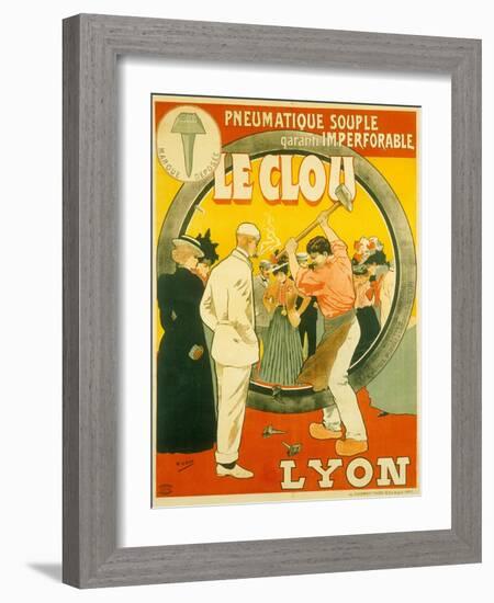 Pneumatique souple garanti imperforable Le Clou, Lyon-Henri Gray-Framed Giclee Print