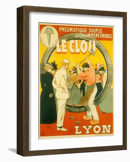 Pneumatique souple garanti imperforable Le Clou, Lyon-Henri Gray-Framed Giclee Print