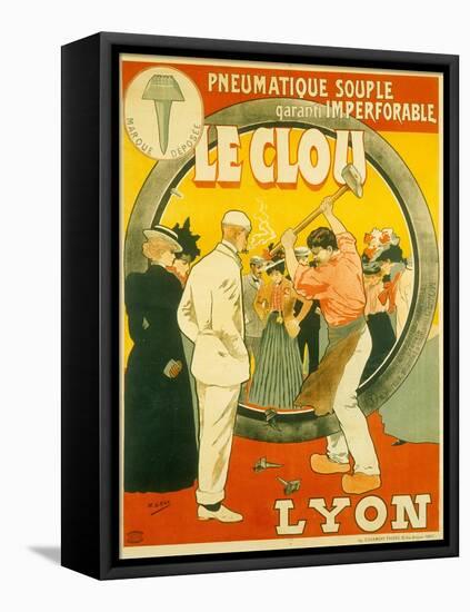 Pneumatique souple garanti imperforable Le Clou, Lyon-Henri Gray-Framed Premier Image Canvas