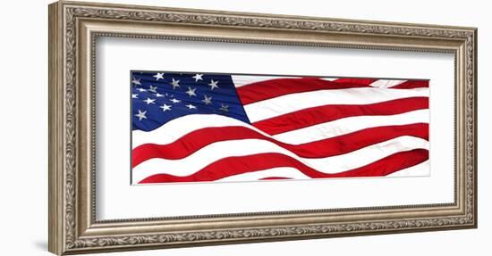 Pnoramic American Flag-null-Framed Art Print