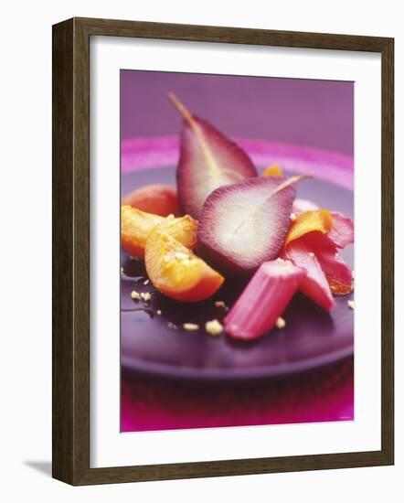 Poached Fruit (Pears, Rhubarb, Peaches)-Maja Smend-Framed Photographic Print