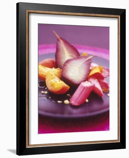Poached Fruit (Pears, Rhubarb, Peaches)-Maja Smend-Framed Photographic Print