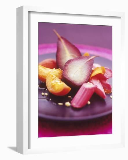 Poached Fruit (Pears, Rhubarb, Peaches)-Maja Smend-Framed Photographic Print