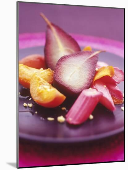 Poached Fruit (Pears, Rhubarb, Peaches)-Maja Smend-Mounted Photographic Print