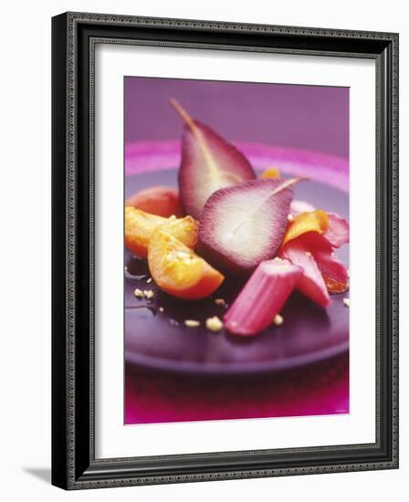 Poached Fruit (Pears, Rhubarb, Peaches)-Maja Smend-Framed Photographic Print