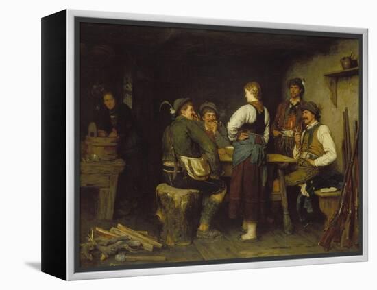 Poachers in a Mountain Cabin, 1876-Franz Von Defregger-Framed Premier Image Canvas