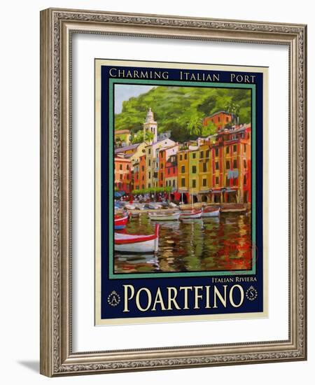 Poartfino Italian Riviera 2-Anna Siena-Framed Giclee Print