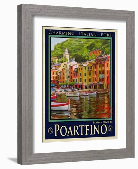 Poartfino Italian Riviera 2-Anna Siena-Framed Giclee Print