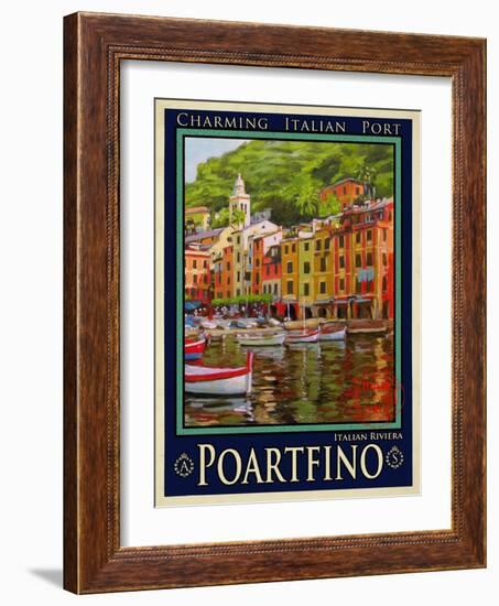 Poartfino Italian Riviera 2-Anna Siena-Framed Giclee Print