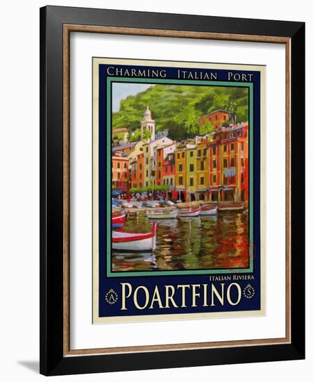 Poartfino Italian Riviera 2-Anna Siena-Framed Giclee Print