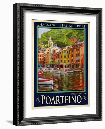 Poartfino Italian Riviera 2-Anna Siena-Framed Giclee Print