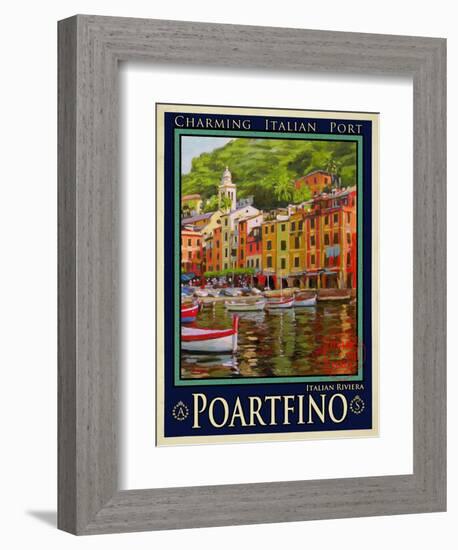 Poartfino Italian Riviera 2-Anna Siena-Framed Giclee Print