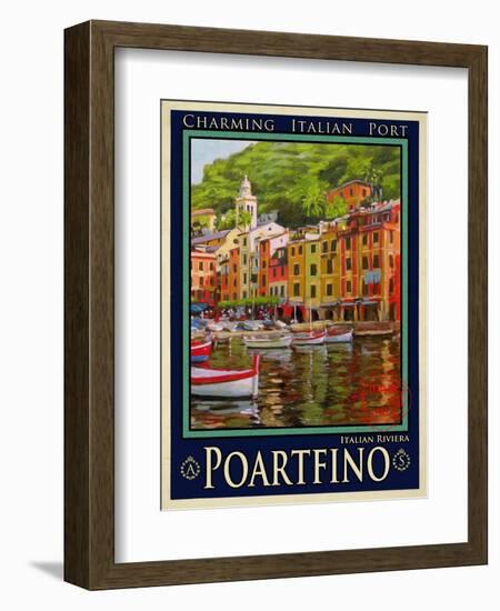 Poartfino Italian Riviera 2-Anna Siena-Framed Giclee Print