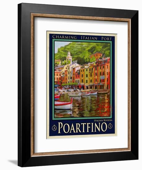 Poartfino Italian Riviera 2-Anna Siena-Framed Giclee Print