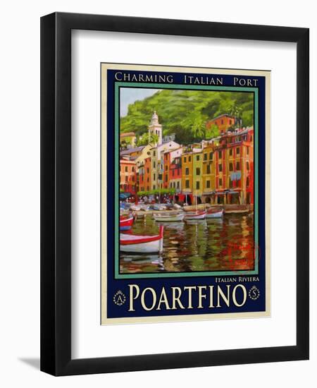 Poartfino Italian Riviera 2-Anna Siena-Framed Giclee Print