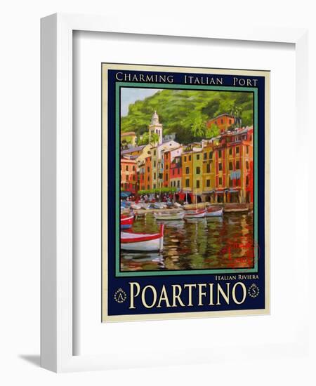 Poartfino Italian Riviera 2-Anna Siena-Framed Giclee Print