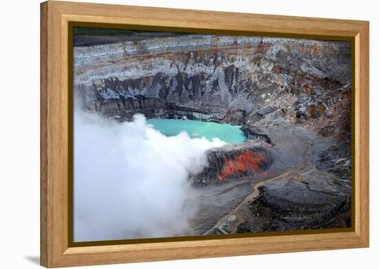 Poas Volcano View of the Caldera.-Stefano Amantini-Framed Premier Image Canvas