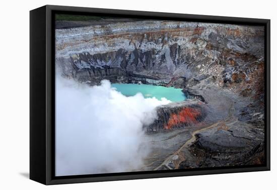 Poas Volcano View of the Caldera.-Stefano Amantini-Framed Premier Image Canvas