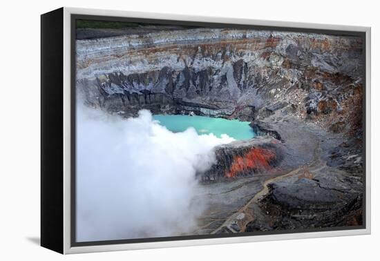 Poas Volcano View of the Caldera.-Stefano Amantini-Framed Premier Image Canvas