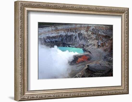 Poas Volcano View of the Caldera.-Stefano Amantini-Framed Photographic Print