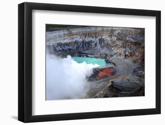 Poas Volcano View of the Caldera.-Stefano Amantini-Framed Photographic Print