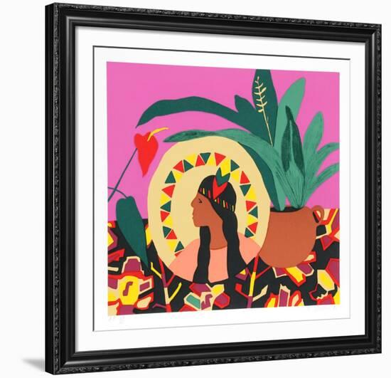 Pocahontas II-Hunt Slonem-Framed Limited Edition