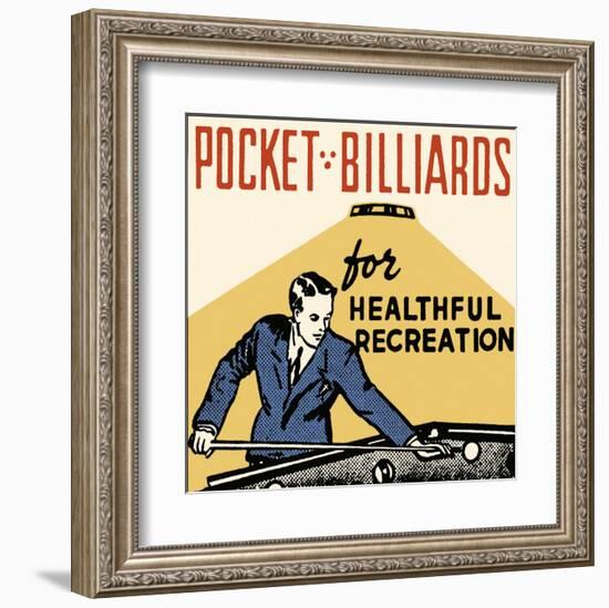 Pocket Billiards for Healthful Recreation-null-Framed Art Print