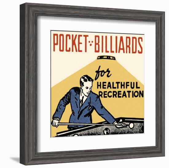 Pocket Billiards for Healthful Recreation-null-Framed Art Print