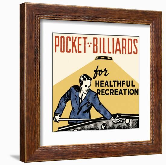 Pocket Billiards for Healthful Recreation-null-Framed Art Print