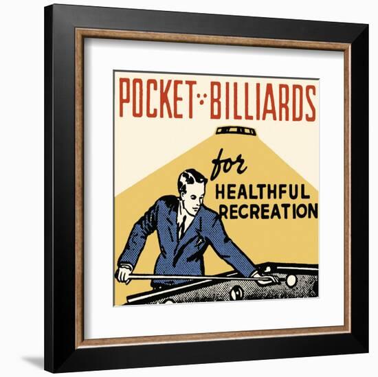 Pocket Billiards for Healthful Recreation-null-Framed Art Print