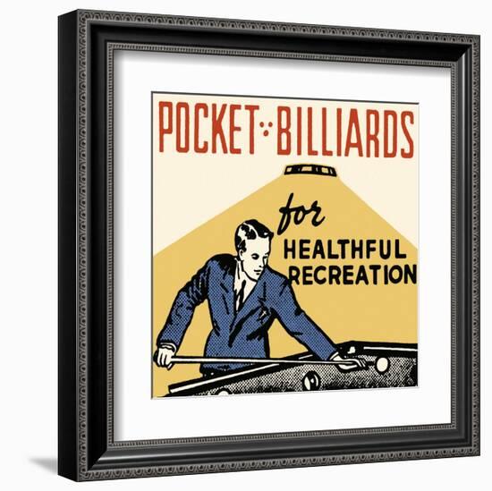 Pocket Billiards for Healthful Recreation-null-Framed Art Print