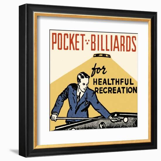 Pocket Billiards for Healthful Recreation-null-Framed Art Print