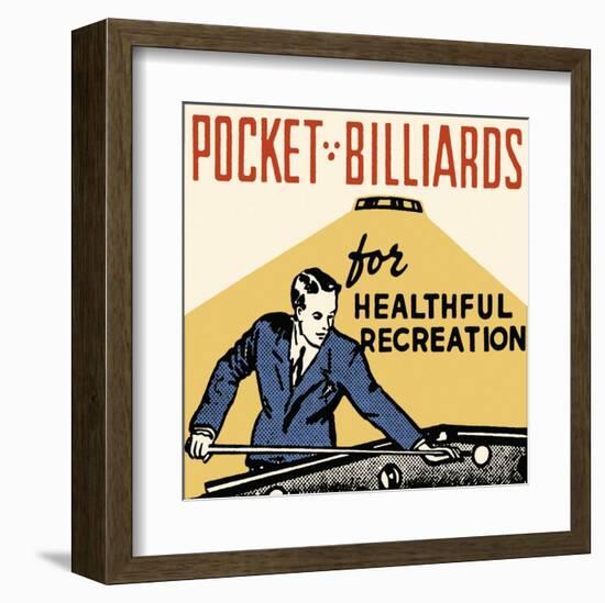 Pocket Billiards for Healthful Recreation-null-Framed Art Print