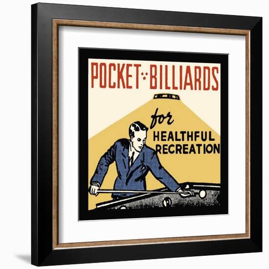 Pocket Billiards for Healthful Recreation-null-Framed Giclee Print