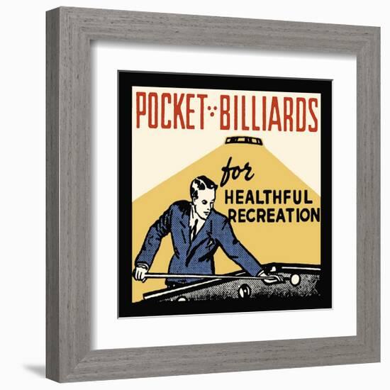 Pocket Billiards for Healthful Recreation-null-Framed Giclee Print