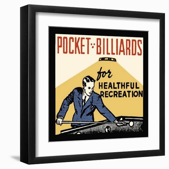 Pocket Billiards for Healthful Recreation-null-Framed Giclee Print