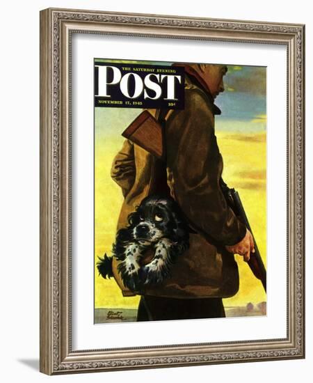 "Pocket Pal," Saturday Evening Post Cover, November 17, 1945-Albert Staehle-Framed Giclee Print