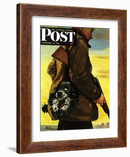 "Pocket Pal," Saturday Evening Post Cover, November 17, 1945-Albert Staehle-Framed Giclee Print