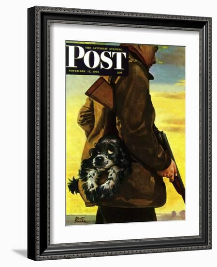 "Pocket Pal," Saturday Evening Post Cover, November 17, 1945-Albert Staehle-Framed Giclee Print