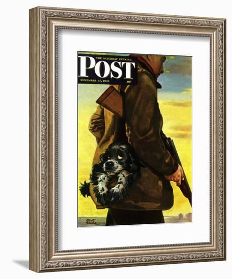 "Pocket Pal," Saturday Evening Post Cover, November 17, 1945-Albert Staehle-Framed Giclee Print