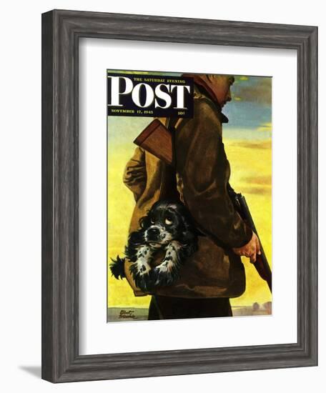 "Pocket Pal," Saturday Evening Post Cover, November 17, 1945-Albert Staehle-Framed Giclee Print