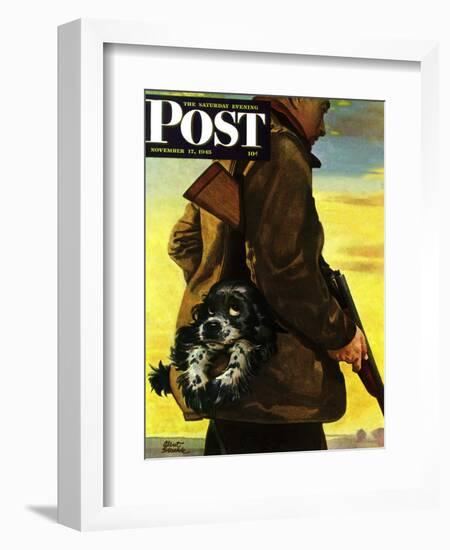 "Pocket Pal," Saturday Evening Post Cover, November 17, 1945-Albert Staehle-Framed Giclee Print