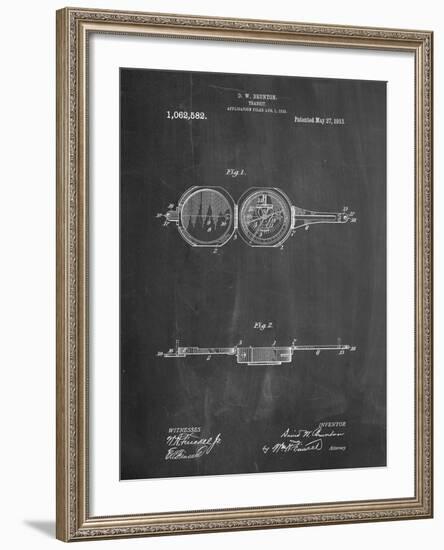 Pocket Transit Compass 1919 Patent-Cole Borders-Framed Art Print